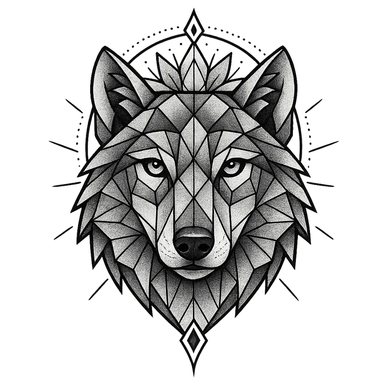 Geometric tattoo design